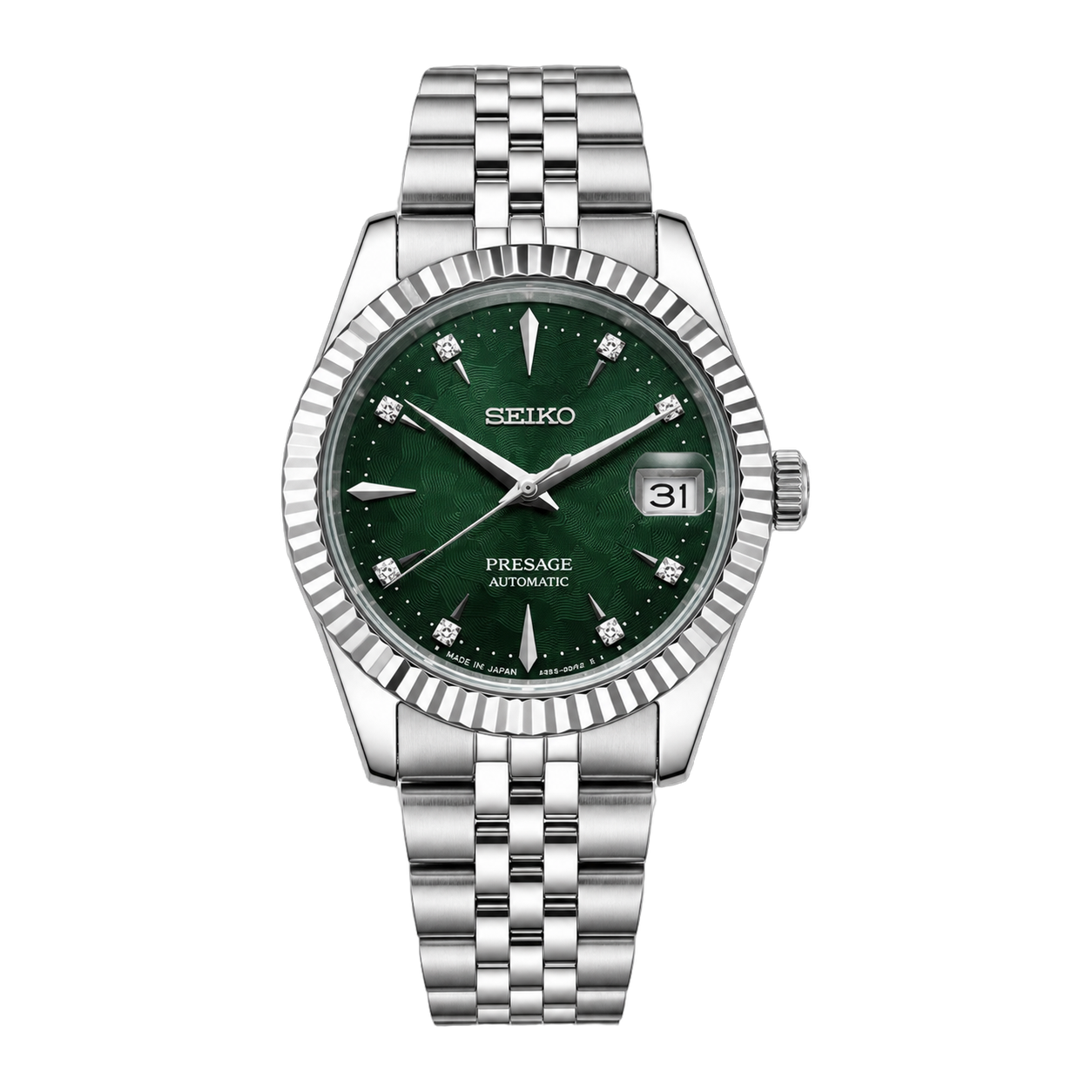 Seiko Mod Presage Emerald Nocturne green dial watch