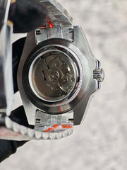 Sapphire Sky exhibition caseback and automatic movement