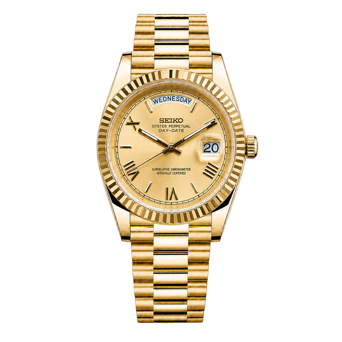 Seiko Mod Day-Date – Gold Champagne transparent product view