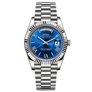 Seiko Mod Day-Date – Roman Ocean Blue transparent product view