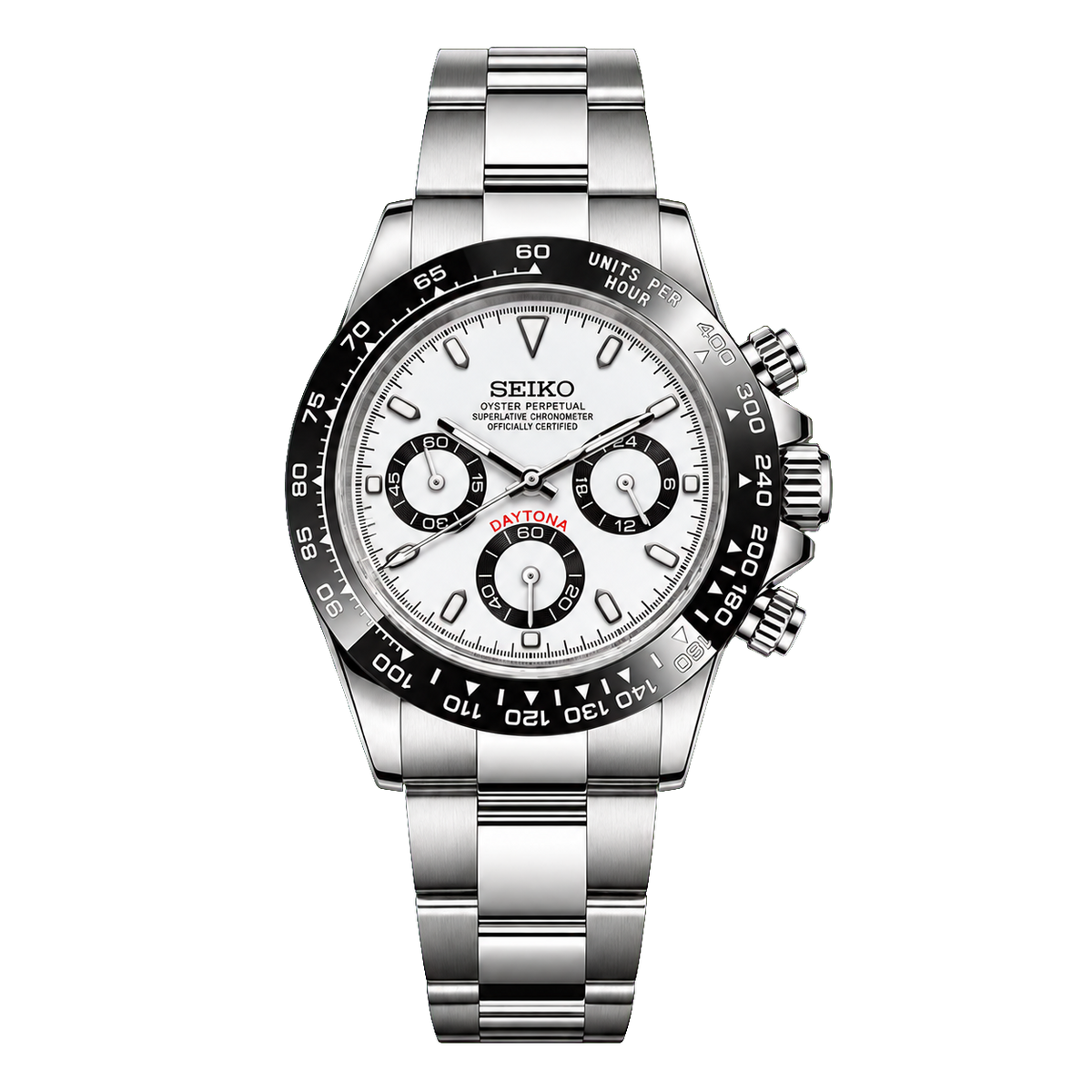 Seiko Mod Daytona - Panda Racer Dial transparent product view