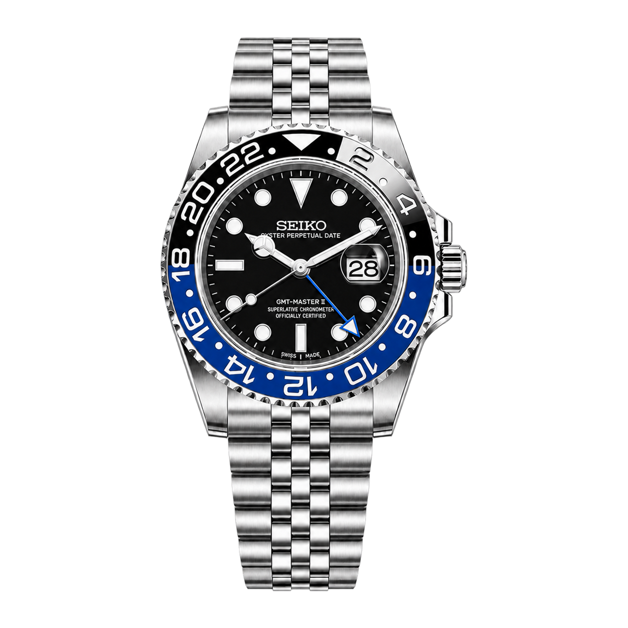 Seiko Mod GMT Batgirl transparent product view