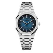 Seiko Mod Royal Oak Blue Grid Dial transparent product view
