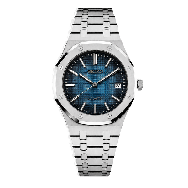 Seiko Mod Royal Oak Blue Grid Dial