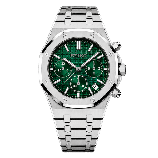 Seiko Mod Royal Oak Chronograph – Emerald Green