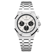 Seiko Mod Royal Oak Chronograph Panda Dial transparent product view