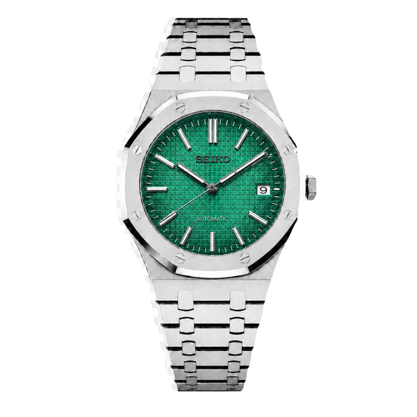 Seiko Mod Royal Oak - Green Tapisserie Dial