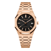 Seiko Mod Royal Oak - Gold Black Tapisserie Dial transparent product view