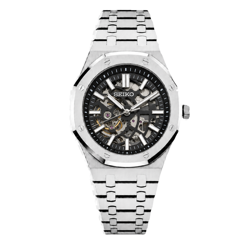 Seiko Mod Royal Oak – Skeleton Dial transparent product view