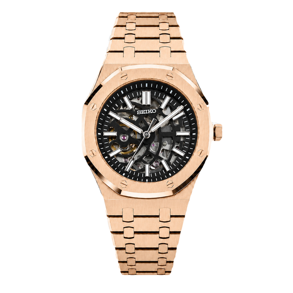 Seiko Mod Royal Oak Skeleton – Rose Gold