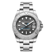 Seiko Mod Yacht-Master Rhodium Grey YachtDiver Arctic Frost transparent product view