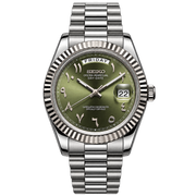 Seiko Mod Day-Date – Olive Arabic Dial transparent product view
