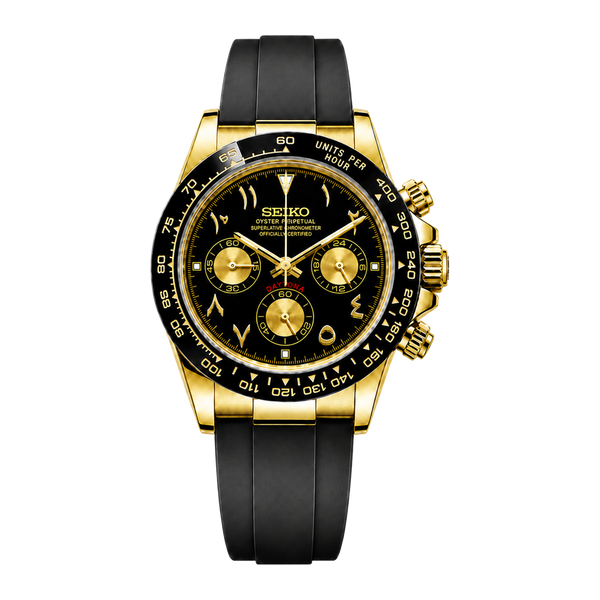 Seiko Mod Daytona - Gold Arabic Dial