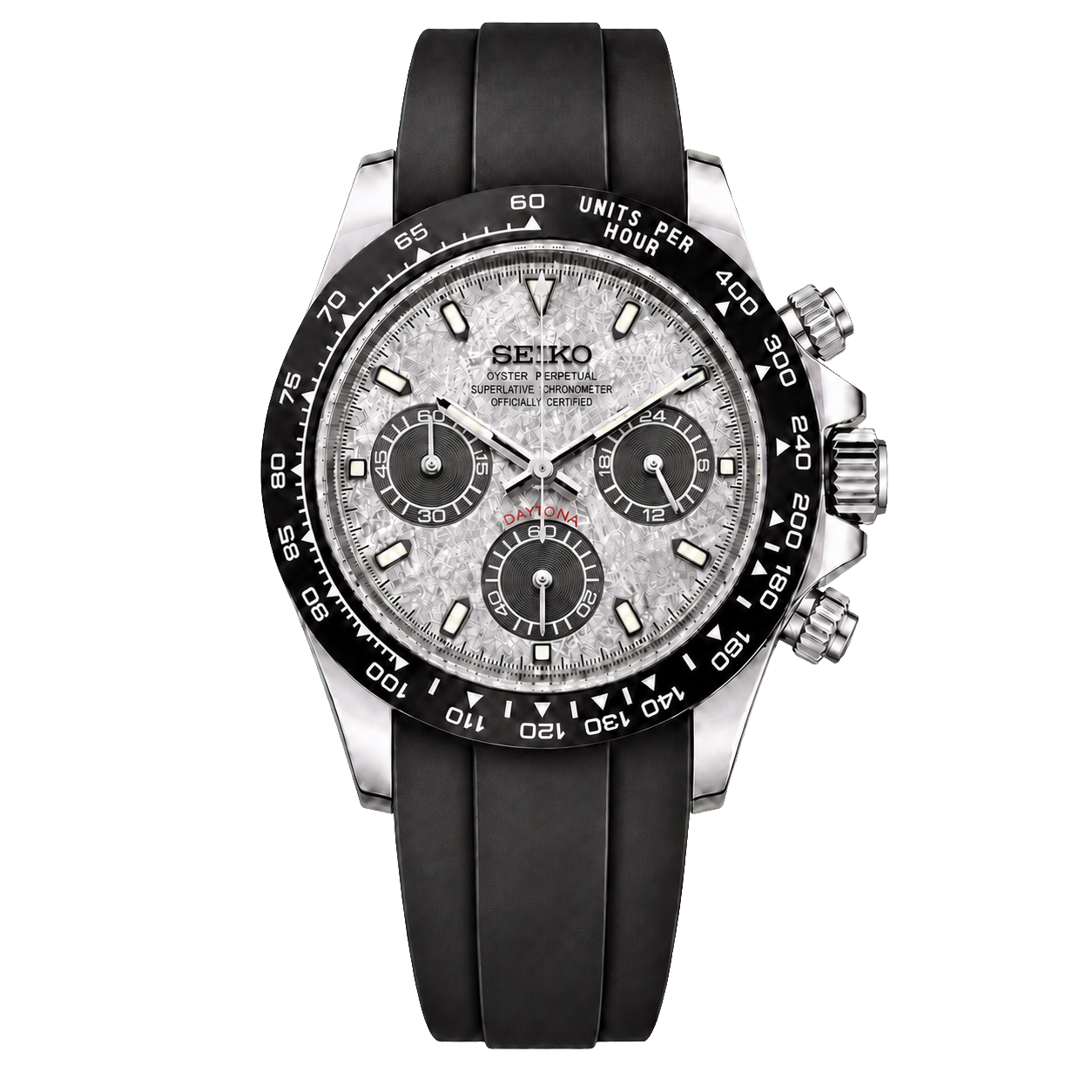 Seiko Mod Daytona - Meteorite transparent product view