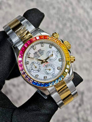 Seiko Mod Daytona – Rainbow Mother of Pearl Dial (Two-Tone) supplier view