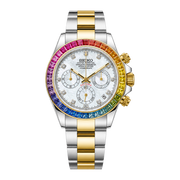 Seiko Mod Daytona – Rainbow Mother of Pearl Dial (Two-Tone) transparent product view
