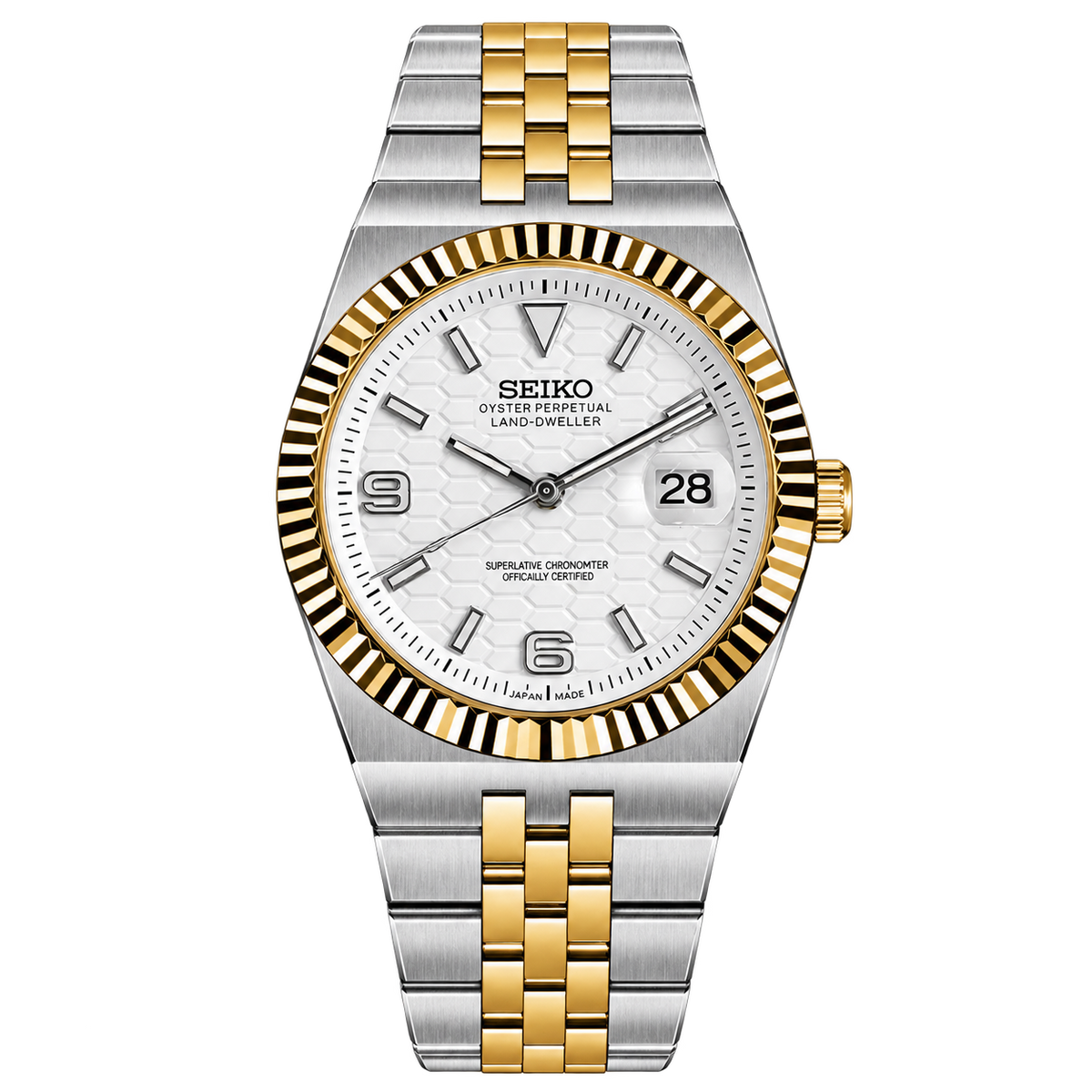 Seiko Mod Land Dweller – Two-Tone Gold transparent product view