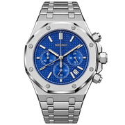 Seiko Mod Royal Oak Chronograph – Blue Dial transparent product view