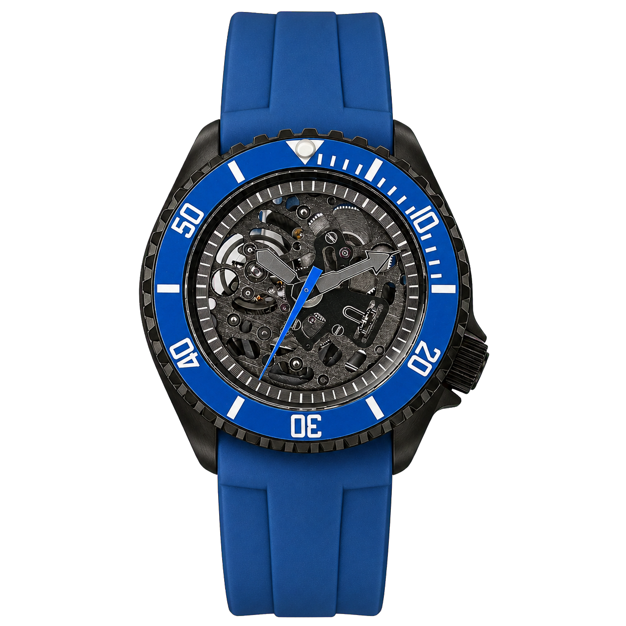 Seiko Mod SKX007 – Skeleton Blue automatic watch