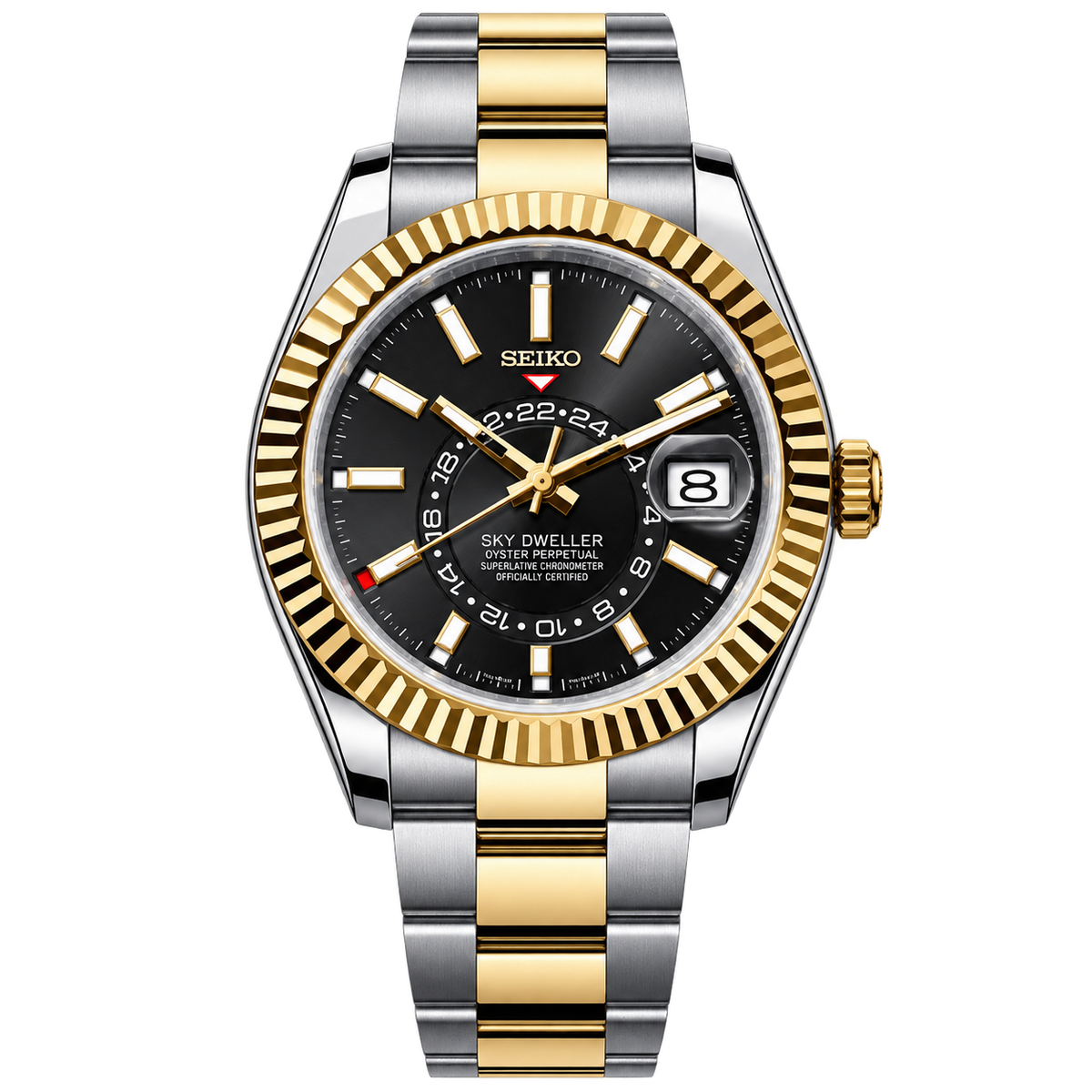 Seiko Mod Sky-Dweller – Two-Tone Black transparent product view