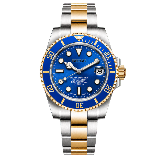 Seiko Mod Submariner - Bluesy Two Tone