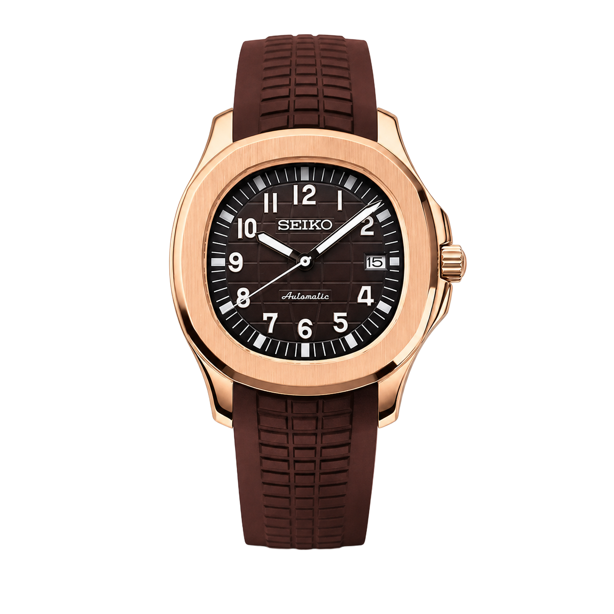 Seiko Mod Aquanaut - Rose Gold & Brown watch