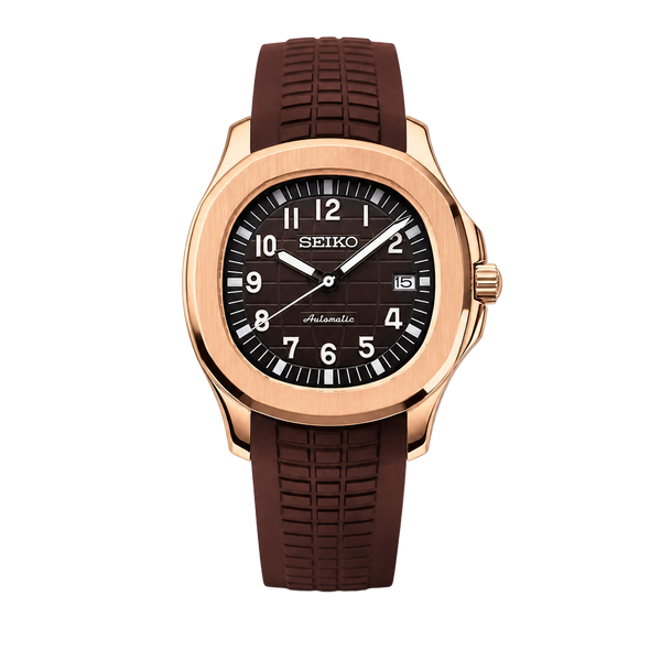 Seiko Mod Aquanaut - Rose Gold & Brown