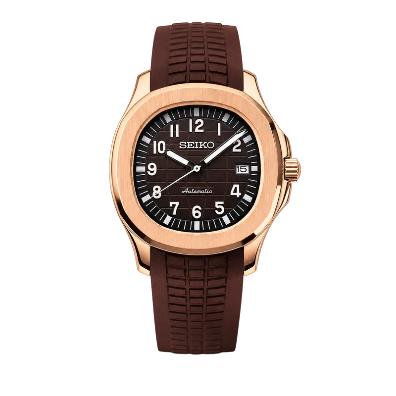 Seiko Mod Aquanaut - Rose Gold & Brown watch