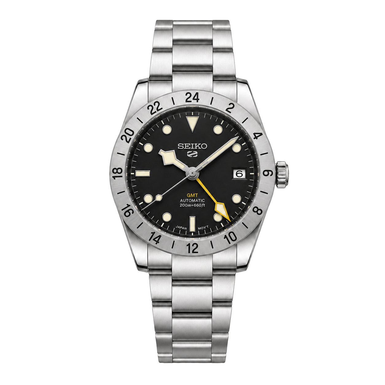 Seiko Mod Black Bay Pro – Black Yellow GMT watch