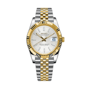 Seiko Mod Datejust – Classic White Dial (Two-Tone Gold) watch