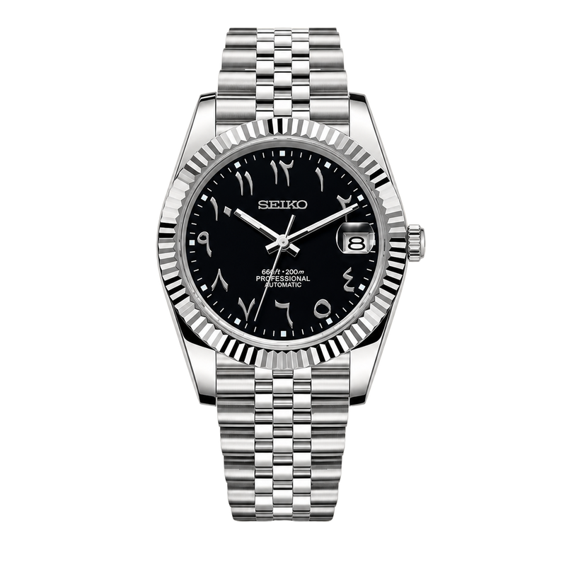 Seiko Mod Datejust - Black Arabic Dial watch