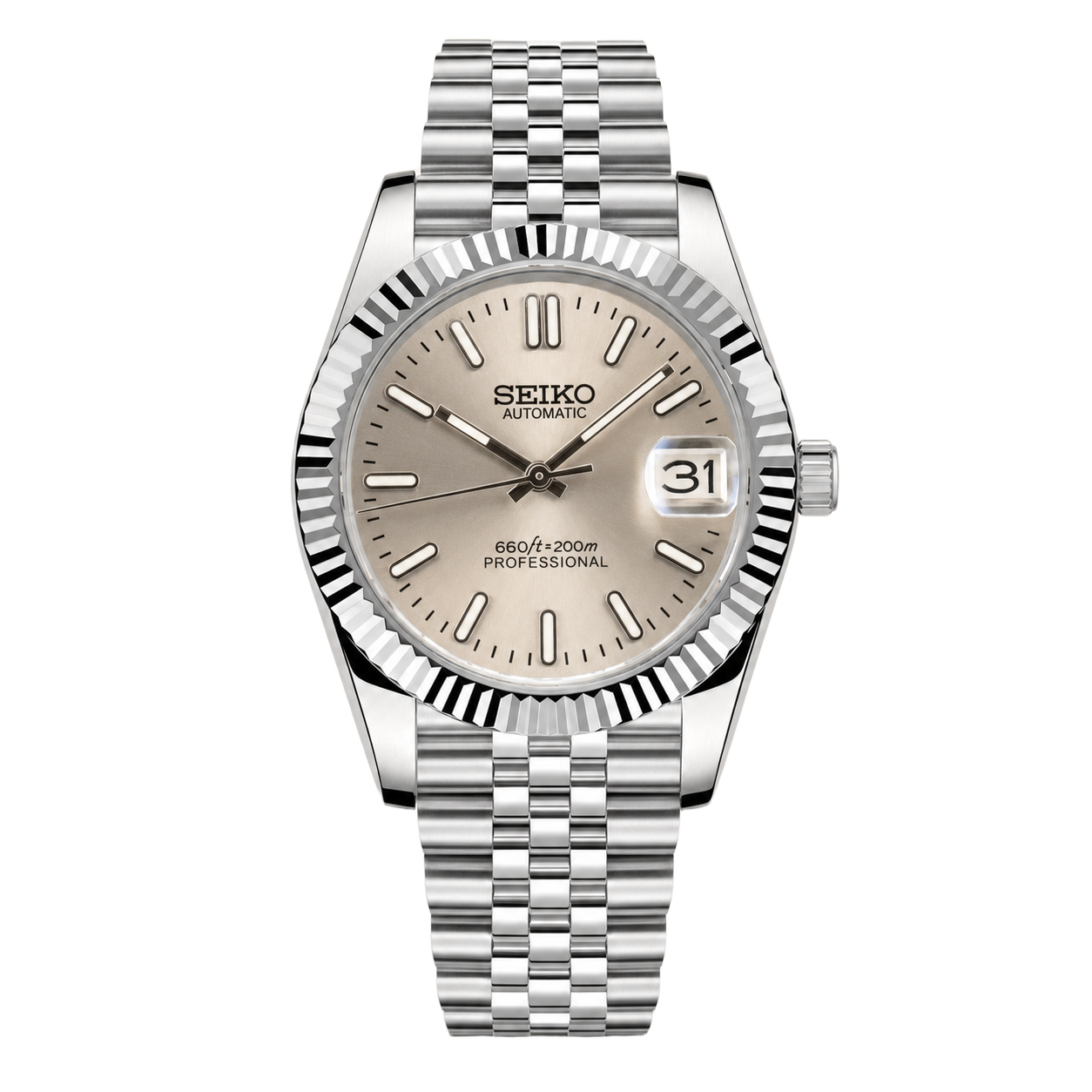 Seiko Mod Datejust – Champagne Dial watch