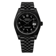 Seiko Mod Datejust – Black Arabic Dial (All-Black) watch
