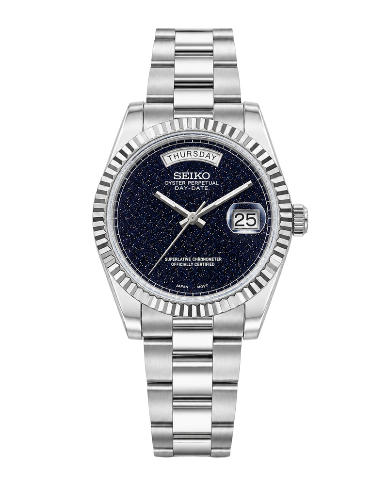 Seiko Mod Day-Date – Blue Starry Dust Dial