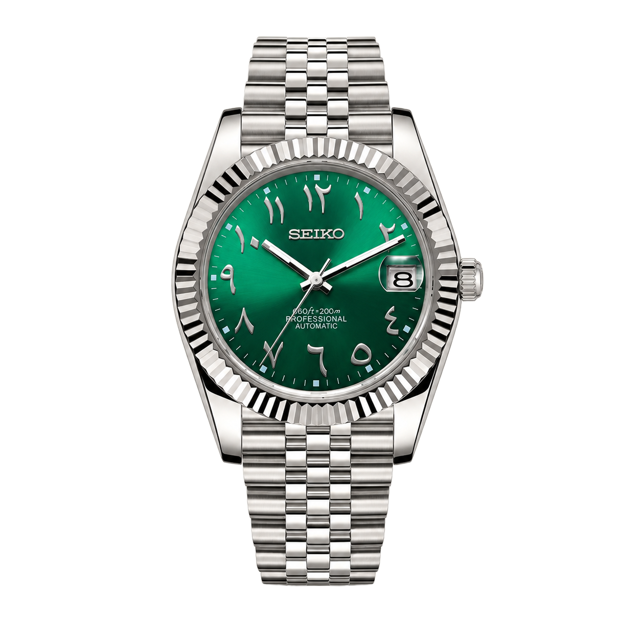 Seiko Mod Datejust - Emerald Green Arabic Dial watch