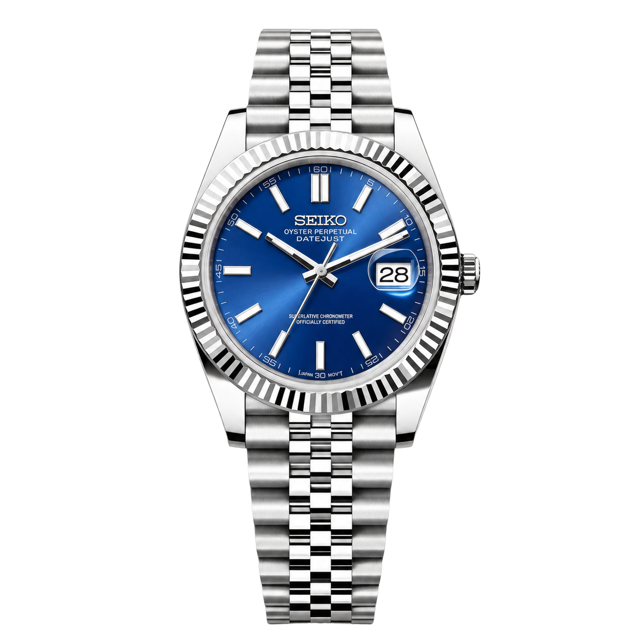 Seiko Mod Datejust – Blue Dial watch