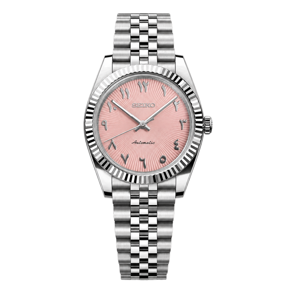 Seiko Mod Datejust – Pink Arabic