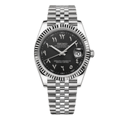Seiko Mod Datejust – Black Arabic Dial watch
