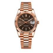 Seiko Mod Datejust - Rose Gold Chocolate Dial watch