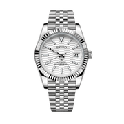 Seiko Mod Datejust – White Textured Dial watch