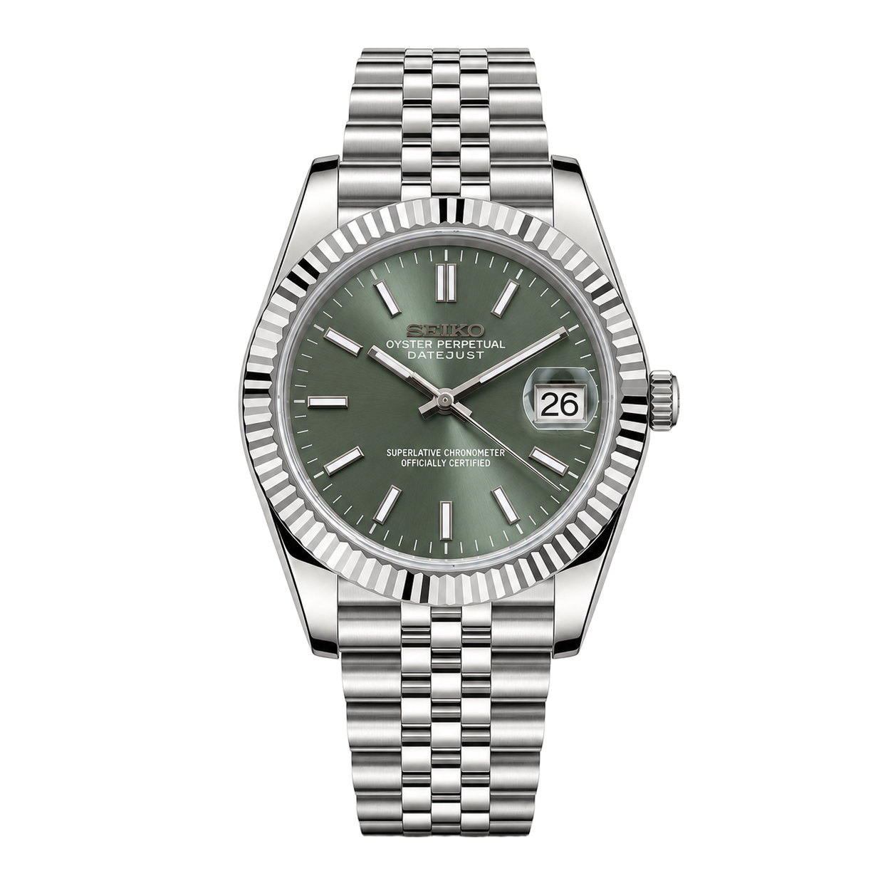 Seiko Mod Datejust – Mint Green Dial watch