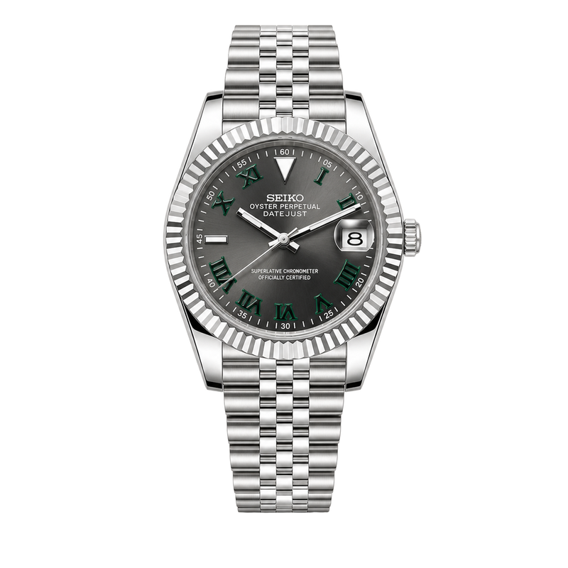 Seiko Mod Datejust - Wimbledon Roman Dial watch