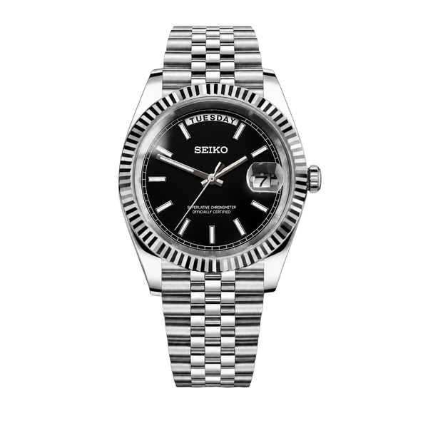 Seiko Mod Day-Date – Baton Black