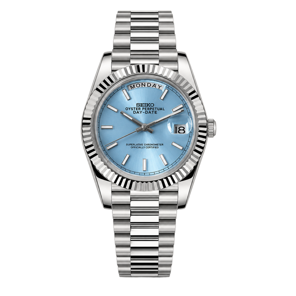 Seiko Mod Day-Date – Baton Sky Blue