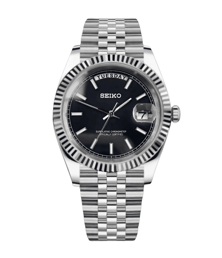 Seiko Mod Day-Date – Black Arabic Gold watch