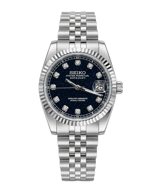 Seiko Mod Day-Date – Blue Galaxy Diamond Dial