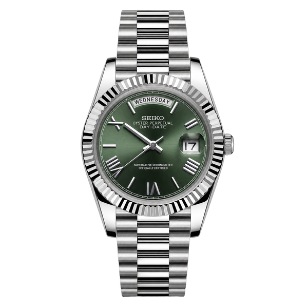 Seiko Mod Day-Date – Roman Green