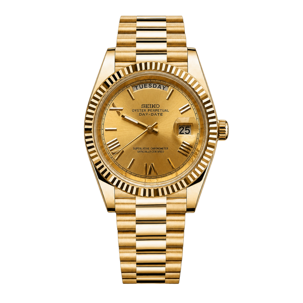 Seiko Mod Day-Date – Roman Imperial Gold