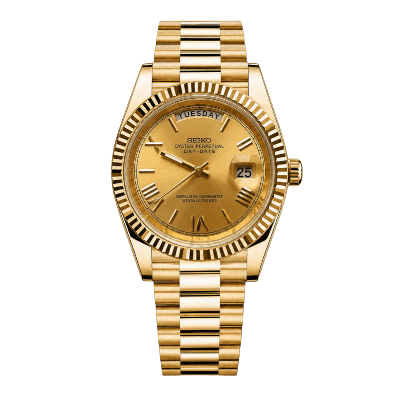 Seiko Mod Day-Date – Roman Imperial Gold