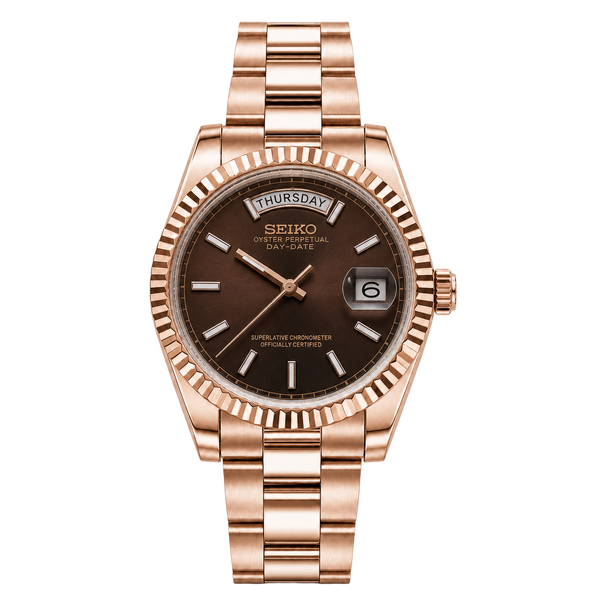 Seiko Mod Day-Date – Rose Chocolate